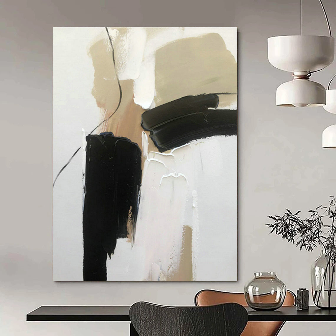 Earthy Abstract Art for Rustic Restaurant & Art - Lovers’ Home DLZ0814