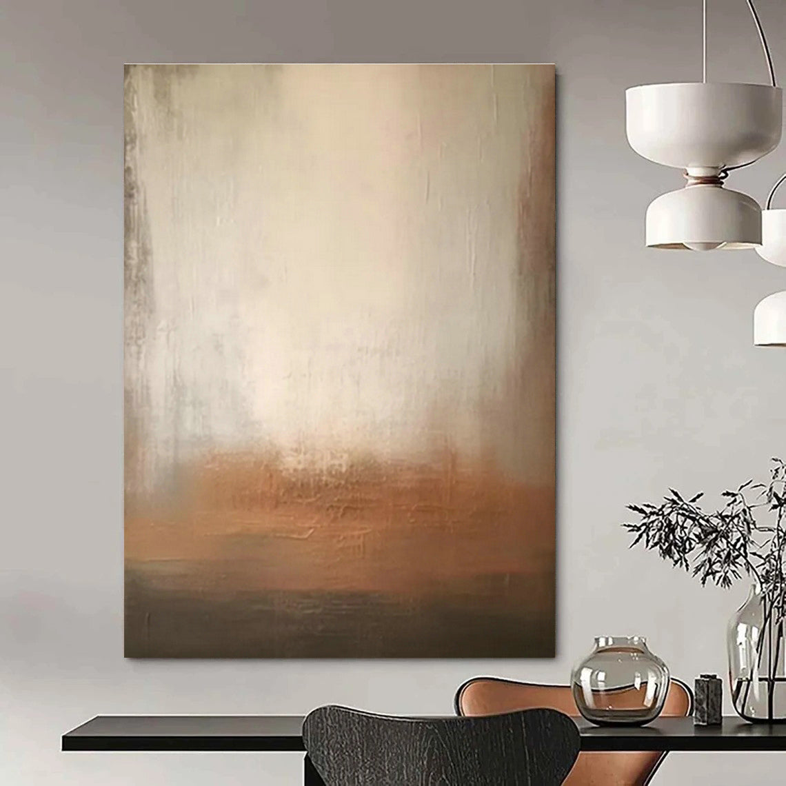 Warm Gradient Abstract Art for Cozy Reading Nook & Rustic Bistro DLZ0831