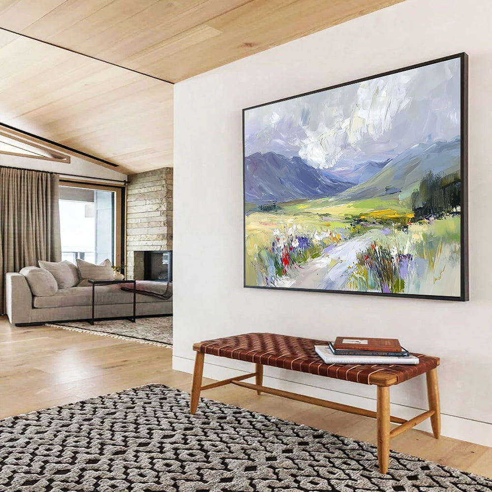 Impressionistic Valley Art for Nature Lover’s Bedroom & Countryside Retreat Lounge SC473