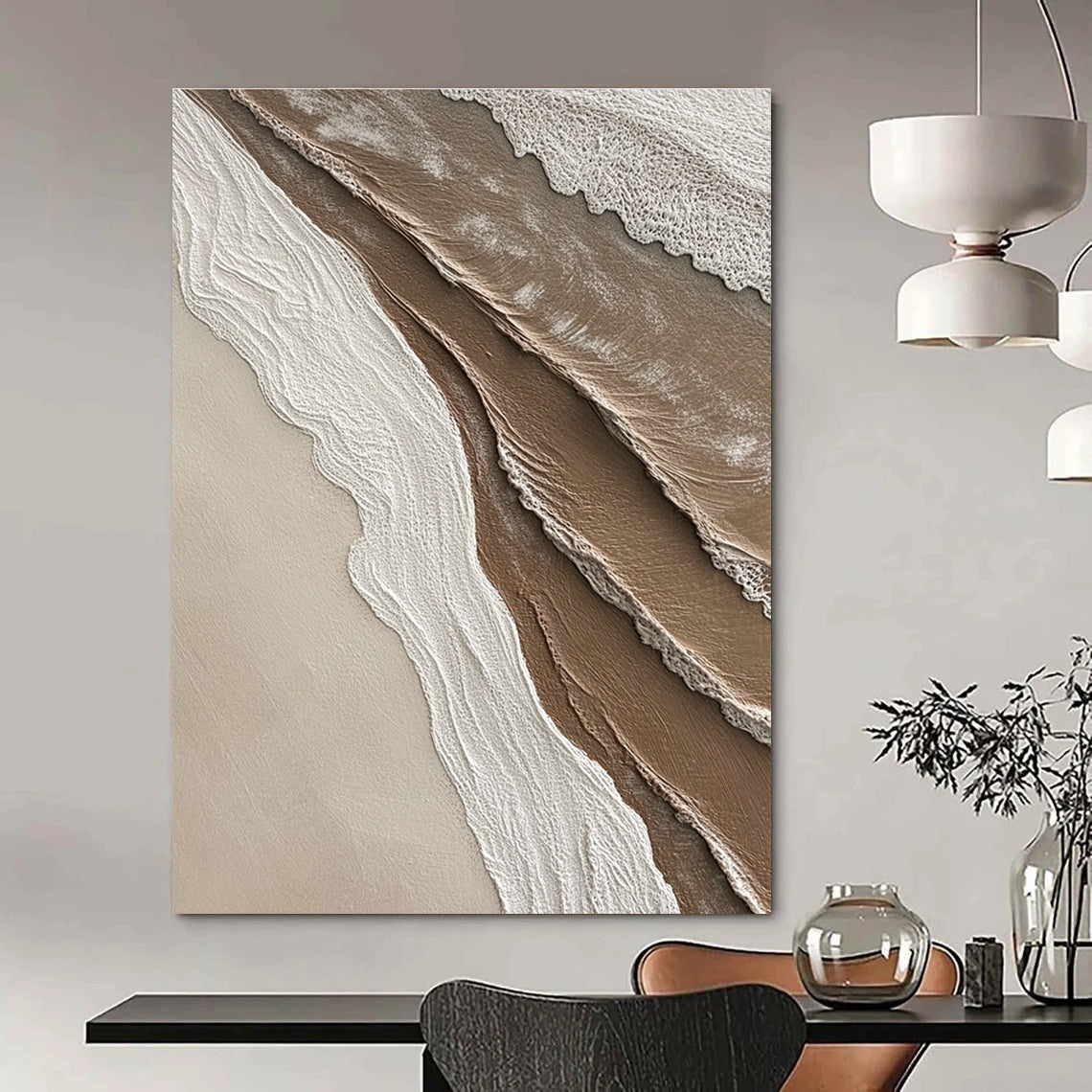 Textured Earth - Tone Waves for Bohemian - Chic Living Room & Nature - Inspired Spa STSC951