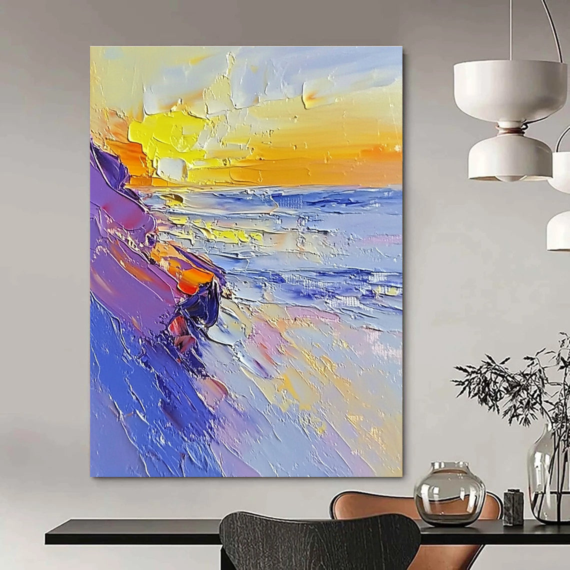 Impasto Beach Scene for Bohemian Beach House & Art Gallery Exhibition STSC202