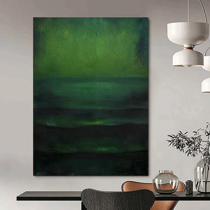 Deep Green Layered Abstract Art for Bedroom & Spa Lounge DLZ1196
