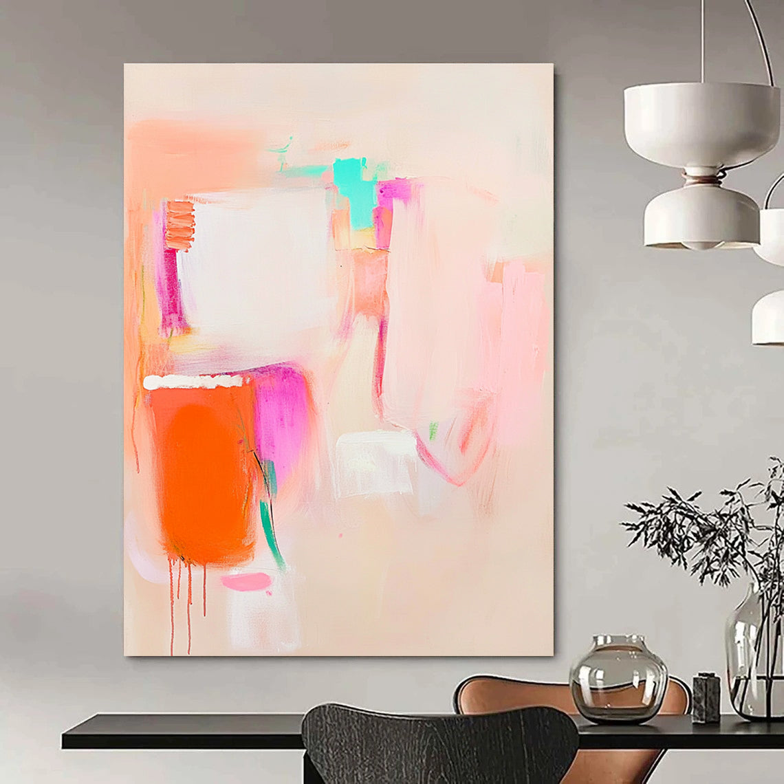 Soft Colorful Abstract for Feminine Nursery & Whimsical Café STSC623