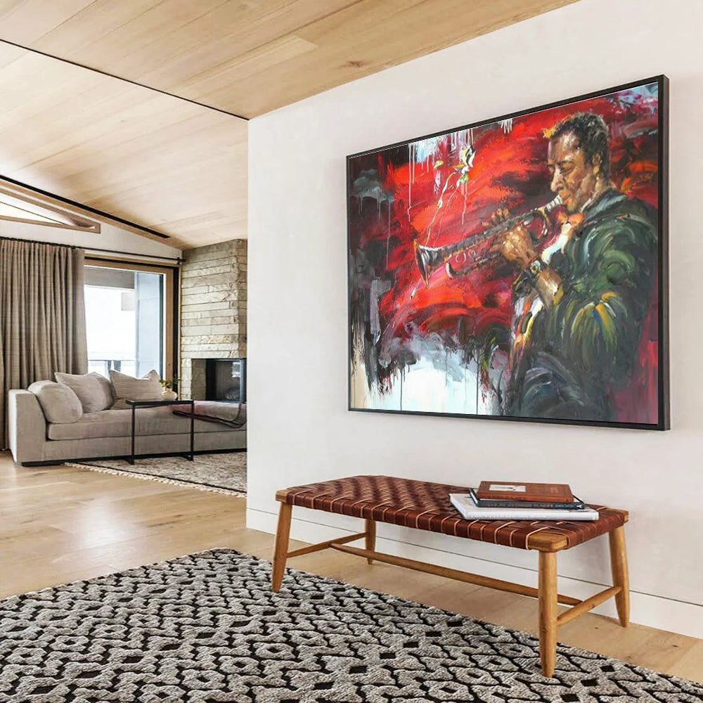 Splattered Paint Jazz Art for Rebellious Music Venue DLZ3020