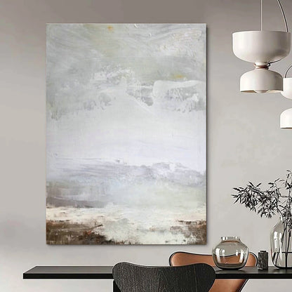 Gray - White Abstract Art for Spa Relaxation Area & Minimalist Bedroom DLZ2057