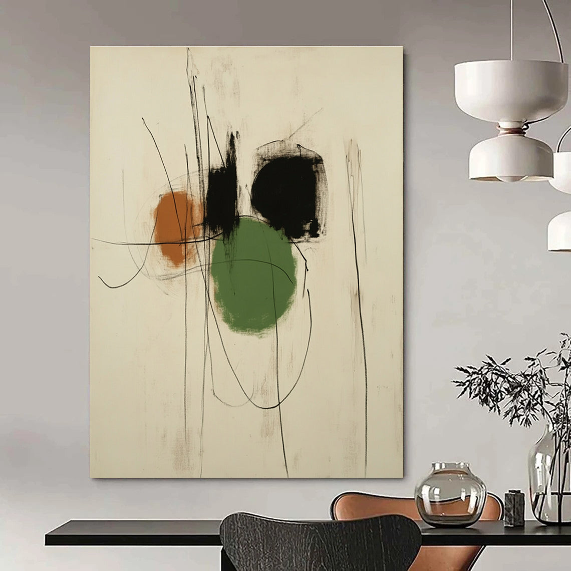 Minimalist Colorful Abstract for Scandinavian - Style Home & Modern Art Gallery STSC547
