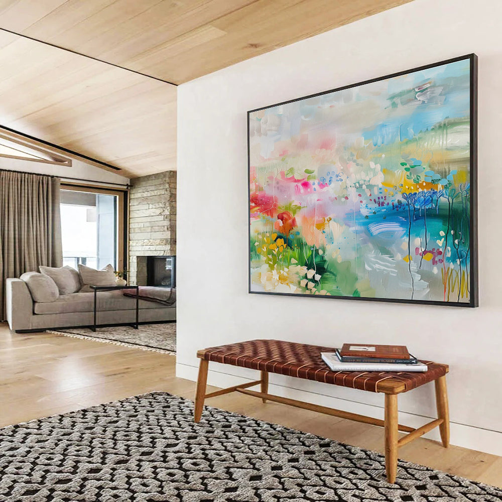Colorful Pastoral Abstract Art for Charming Sunroom DLZ2864