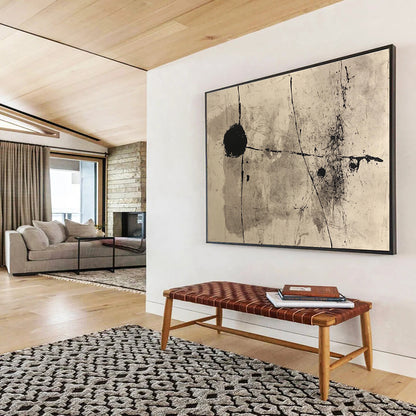Black Ink Abstract Art for Industrial - Chic Café & Avant - Garde Art Gallery SC093