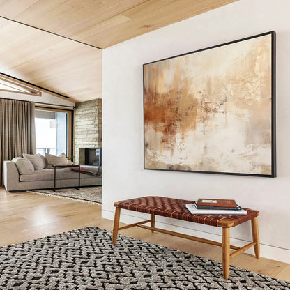 Warm - Toned Abstract Art for Cozy Living Room Ambiance DLZ2714