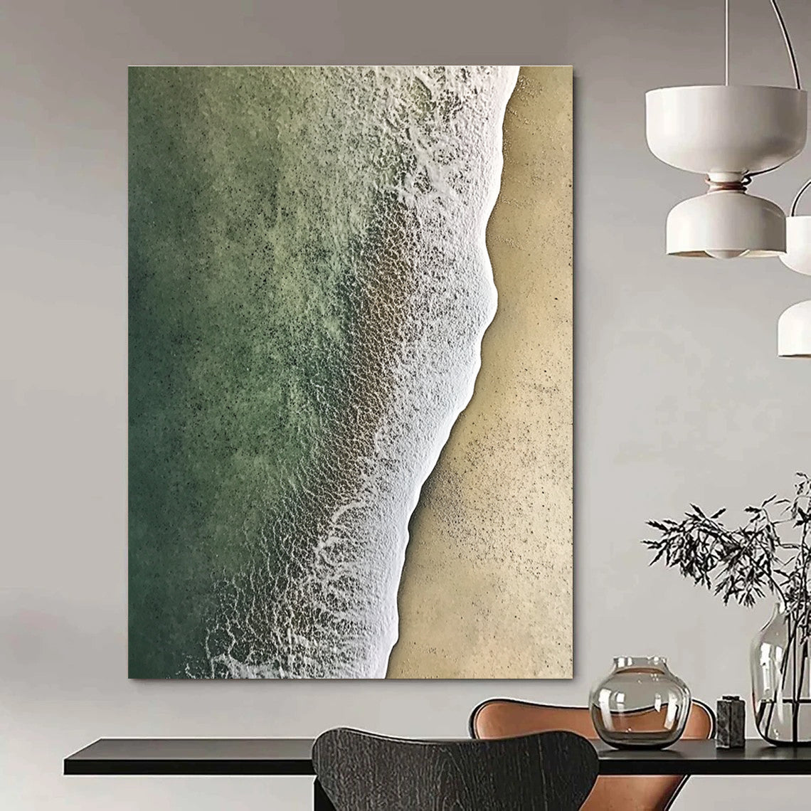 Aerial Beach Shoreline for Modern Beach House & Travel - Themed Café STSC1159