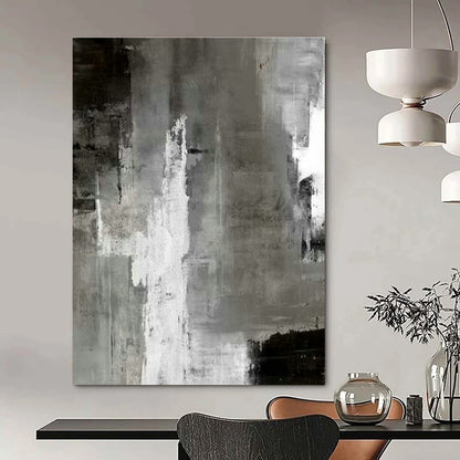 Gray - White Urban Abstract Art for City Apartment Living Room & Architectural Office DLZ2028