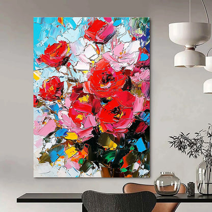 Colorful Flower Bouquet (Impasto) for Cheerful Café & Art - Loving Home Kitchen STSC927
