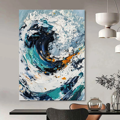 Dynamic Textured Wave for Coastal Restaurant & Nautical - Themed Home STSC263