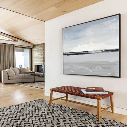 Grey - Tone Seaside Abstract Art for Industrial - Style Loft DLZ2821