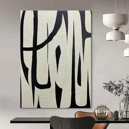 Black - White Abstract Art for Avant - Garde Café & Modern Art Museum DLZ2038