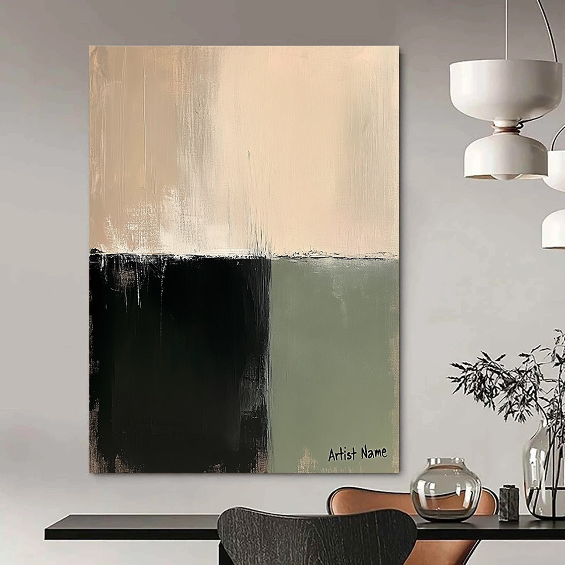 Minimalist Color Block Art for Scandinavian Home & Office Lounge STSC1071