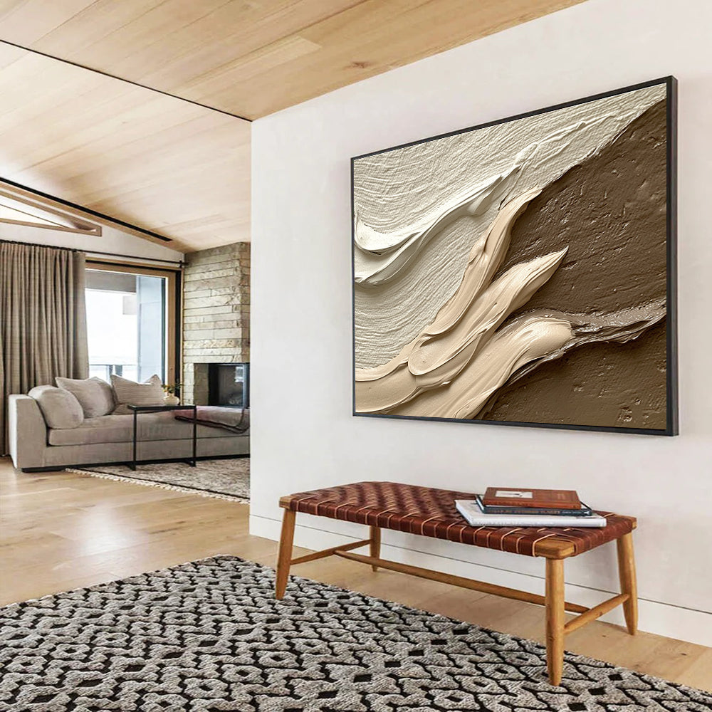 Smooth Textured Waves Art for Coastal Home Decor & Modern Art Exhibition SC449