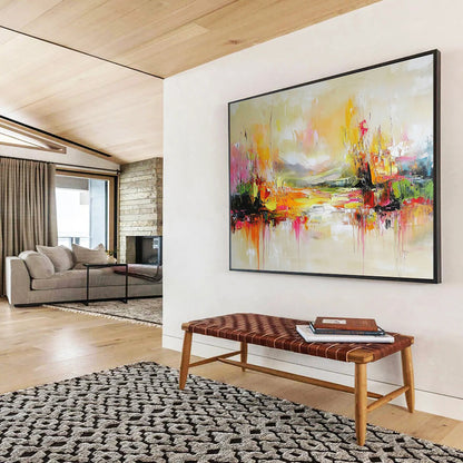 Vibrant Landscape Art for Eco - Friendly Resort Dining Hall & Art - Loving Family Kitchen SC138