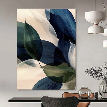 Nature - Inspired Blue - Green Leaves Art for Sunroom & Living Room STSC685