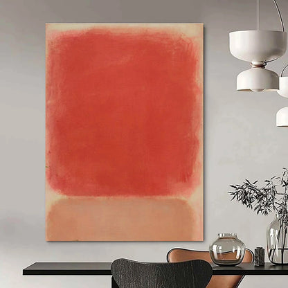 Red Color Block Art for Contemporary Office & Bold Bedroom DLZ1782
