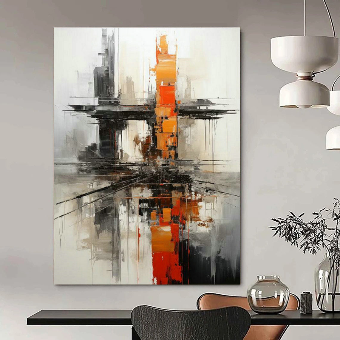 Urban Abstract Art for Modern Loft Office Meeting Spaces DLZ0273
