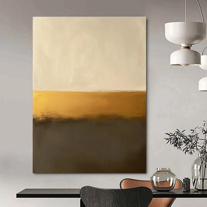 Minimalist Gold & Neutral Divide Art for Modern Office & Sophisticated Dining STSC112