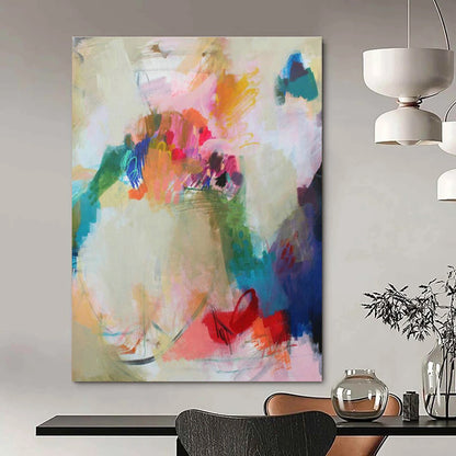 Colorful Floral Abstract Art for Bohemian - Style Cafés DLZ0150