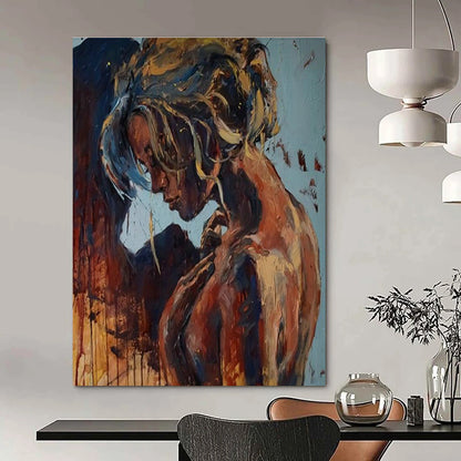 Contemplative Nude Figure Art for Art Studio & Intimate Lounge DLZ2351