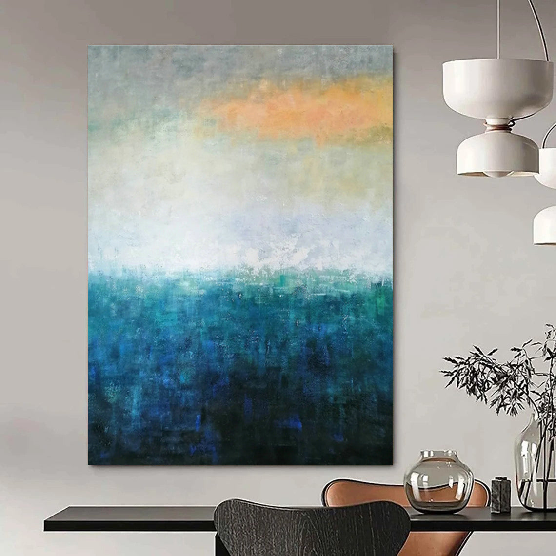 Gradient Color Abstract Art for Living Room & Sunroom DLZ0536