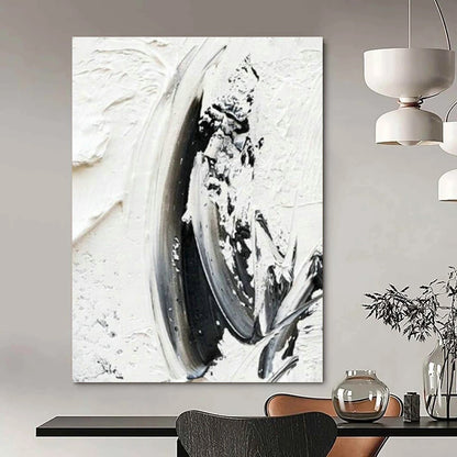 Black - White Brushstroke Art 1 for Bedroom & Office DLZ0372