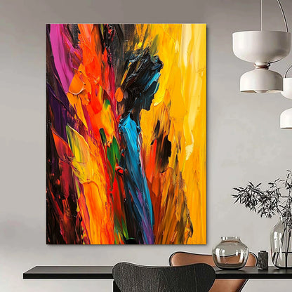 Colorful Silhouette in Abstract Background Art for Artistic Event Venue & Vibrant Home Studio STSC938