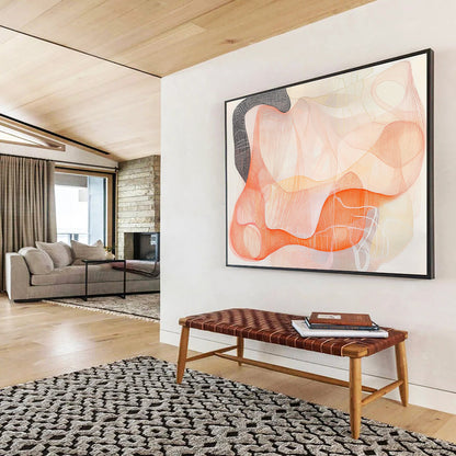 Curved Line Abstract Art for Contemporary Home Decor & Artistic Lounge SC304