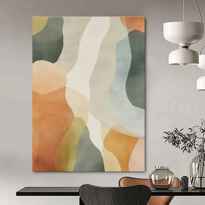 Colorful Wavy Abstract Art for Bohemian Café & Playful Kids' Room DLZ1641