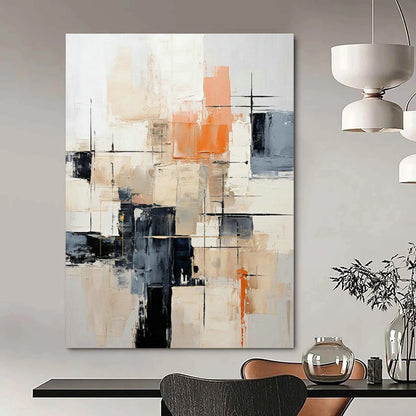 Modern Geometric Abstract Art for Corporate Office Reception Walls DLZ0269