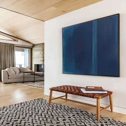 Blue Minimalist Abstract Art for Modern Home Offices DLZ2483