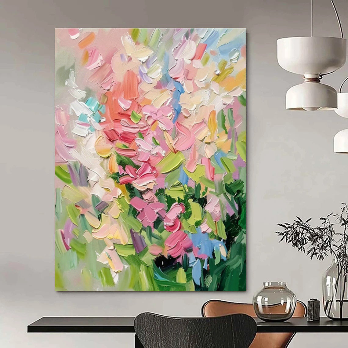 Impressionist Flower Bouquet Art for Garden Party Venue & French - Style Café DLZ1410