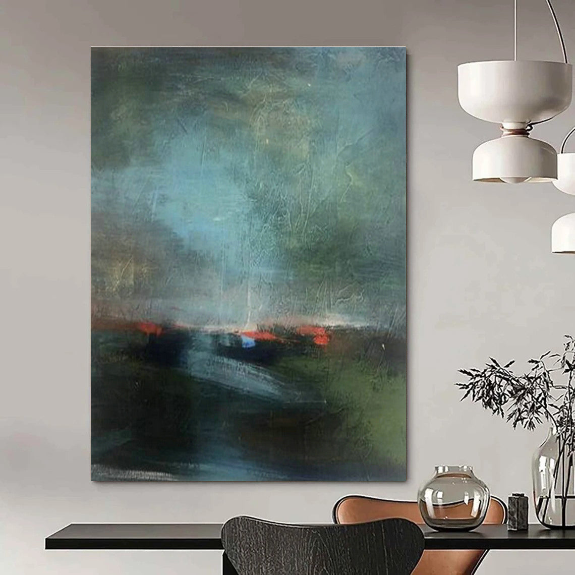 Abstract Landscape Art for Contemporary Office Lounge & Art - Themed Hotel Room DLZ1415