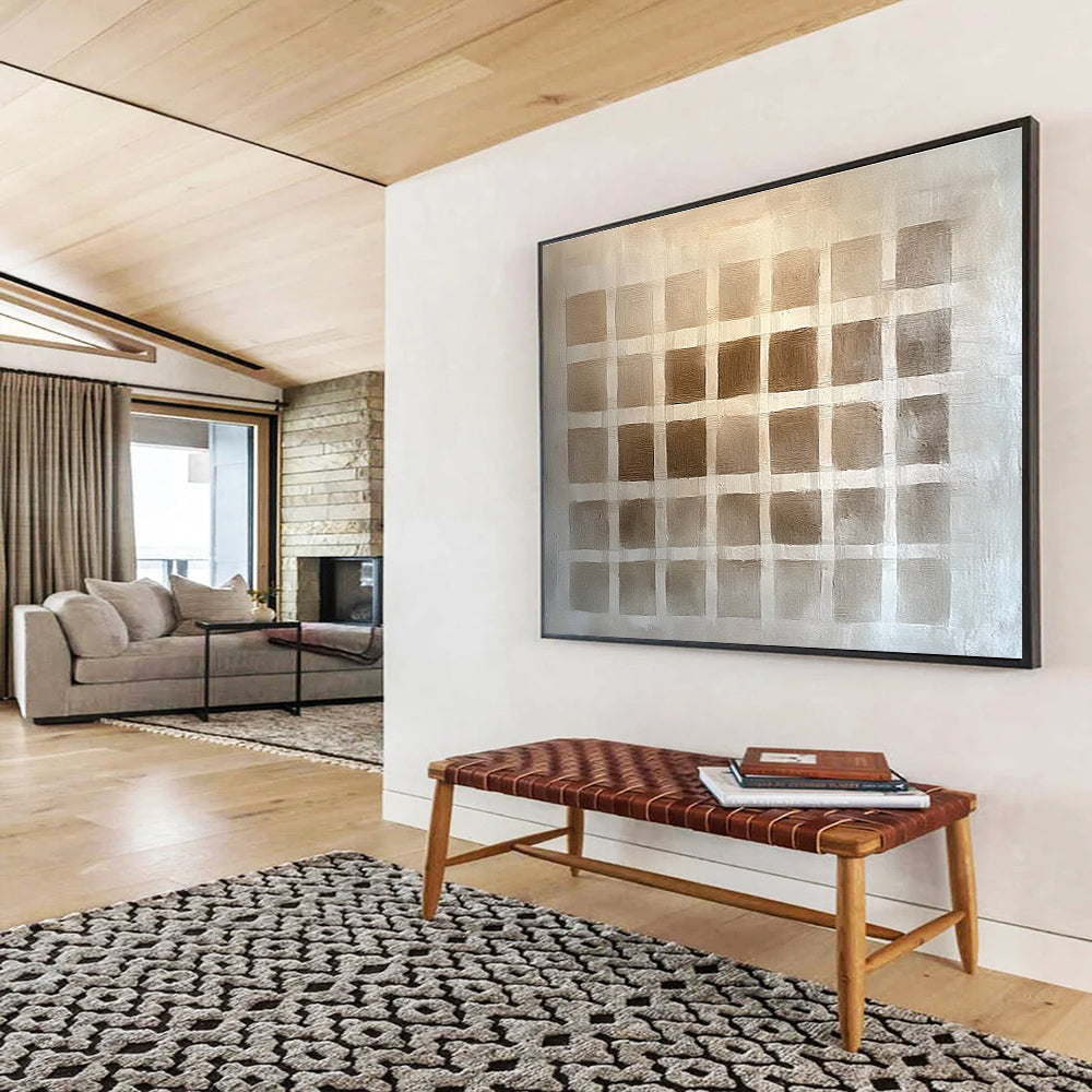 Abstract Geometric Landscape: Perfect for Modern Farmhouse & Art Café Decor SC530