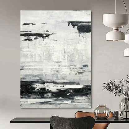 Gray - White Abstract Texture Art for Industrial Office & Art Gallery Corridor DLZ2077