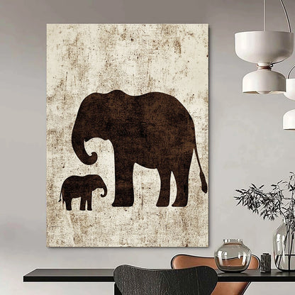 Elephant Silhouettes Art for Family Home & Wildlife Conservation Center STSC1095