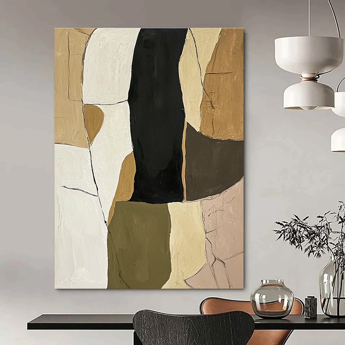Geometric Neutral Shapes for Scandinavian - Style Home & Art Gallery STSC781