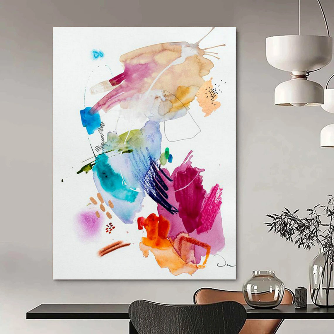 Watercolor Splash Abstract Art for Art Studio Creative Zones DLZ0085