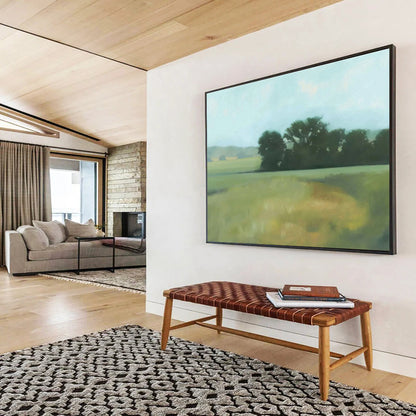 Serene Field Landscape Art for Calming Yoga Studio DLZ2810