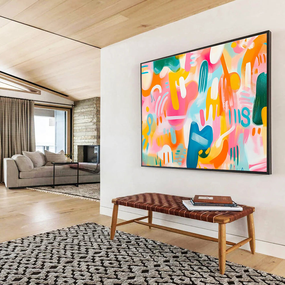 Colorful Playful Abstract Art for Creative Studio & Family Game Room SC483