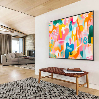 Colorful Playful Abstract Art for Creative Studio & Family Game Room SC483