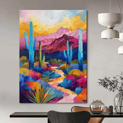 Vibrant Desert Landscape Art for Southwest - Style Home & Adventure - Themed Lounge DLZ2256