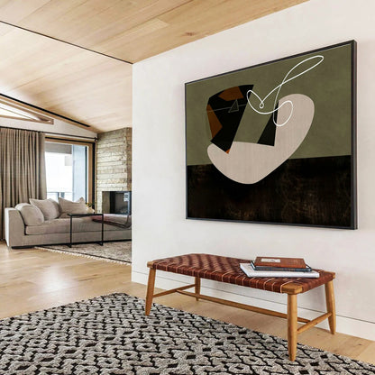 Geometric Line Abstract Art for Modern Office DLZ2746
