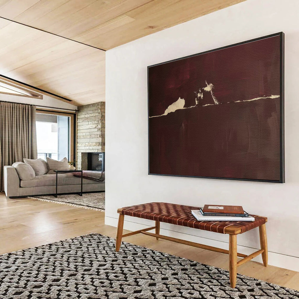 Dark Brown - White Abstract Art for Moody Bedroom Retreats DLZ2525