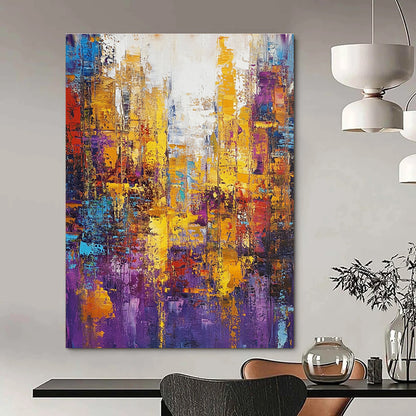 Colorful Abstract Cityscape for Modern Hotel Lobby & Urban Art Gallery STSC160