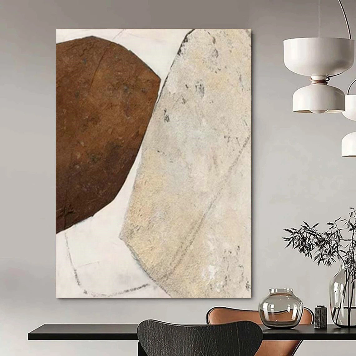 Two - Tone Stone - Texture Art for Industrial Café Wall Statements DLZ0265